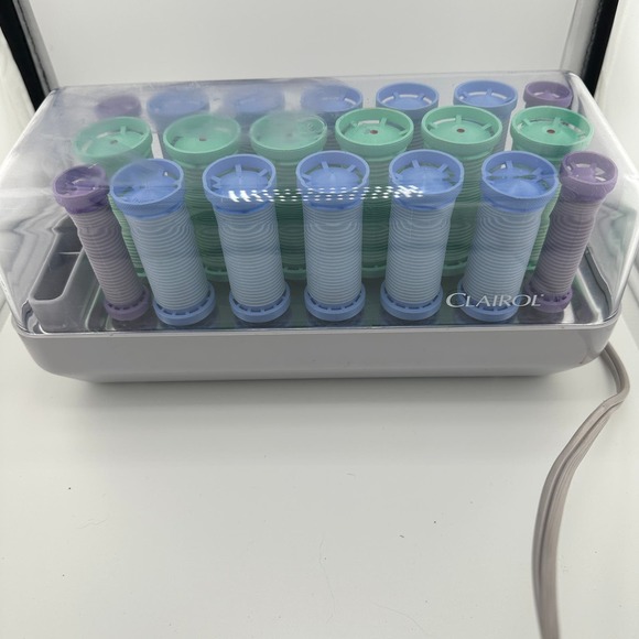 Clairol Smart Setter Hot Rollers Curlers 20 Wax Core Rubber Working no clips - Picture 2 of 4